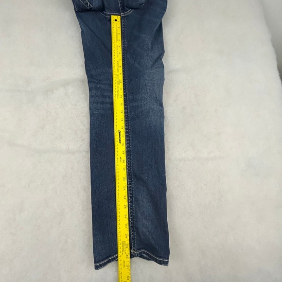 Silver Jeans Men 36x32* Eddie Straight Medium Wash Stretch Denim Faded Whiskered - Picture 10 of 15